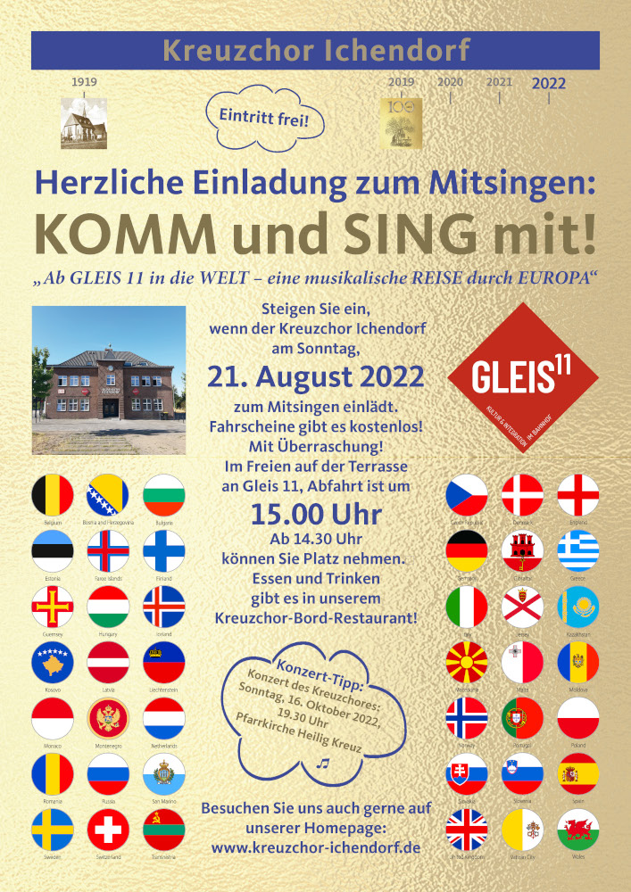 Plakat Kreuchzor Komm und Sing mit uns kl