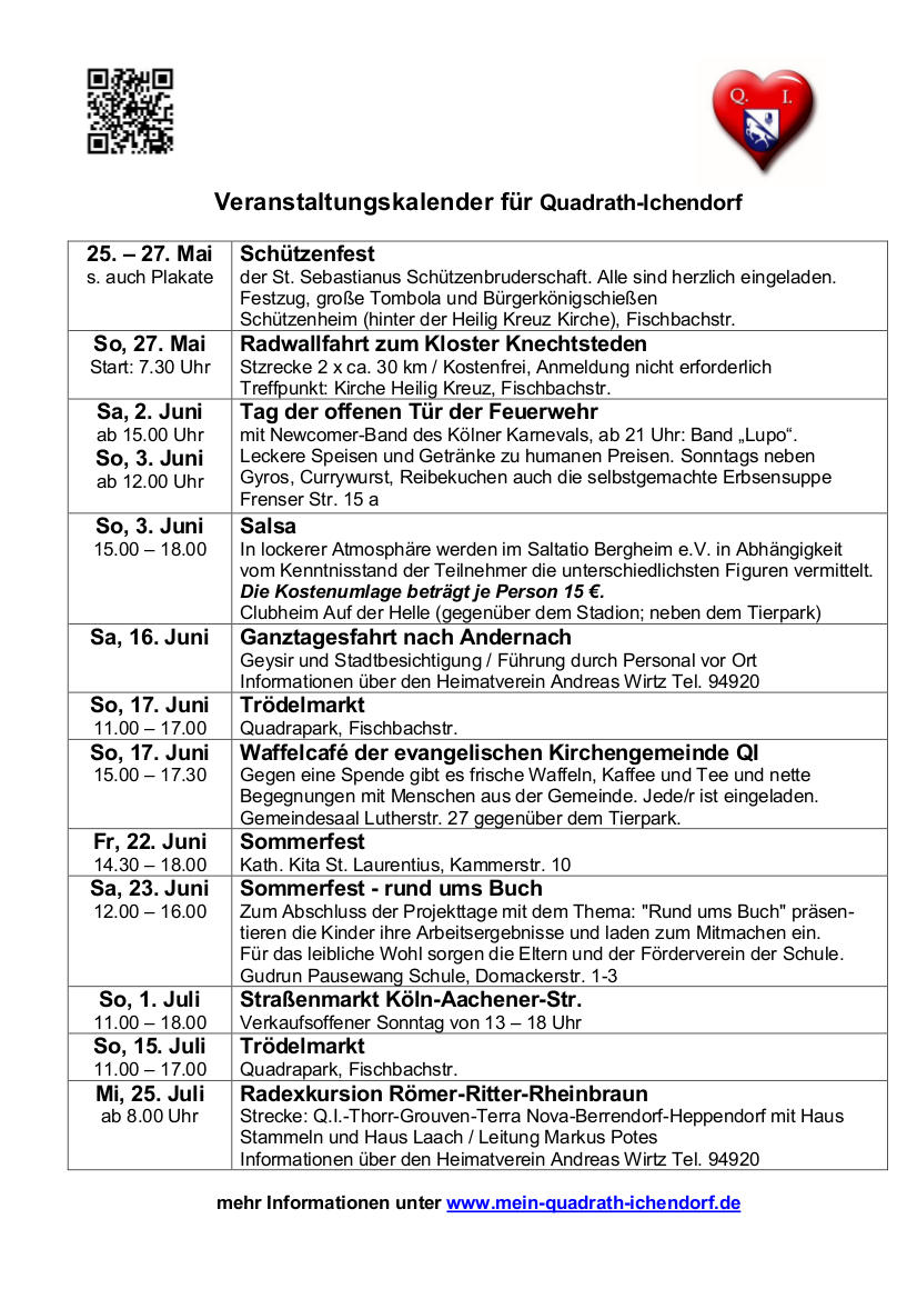 Kalender Juni